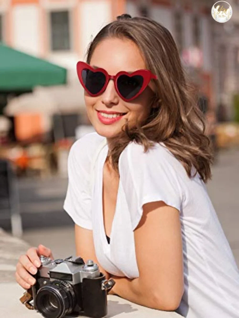 6 Pairs Heart Shaped Sunglasses Cat Eye for Women Bachelorette Party Favor